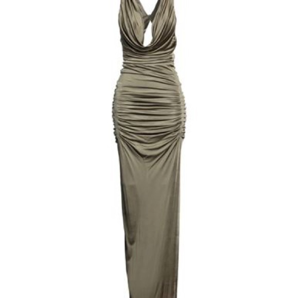 Gauge81, Viscose Sage Green Evening Gown
